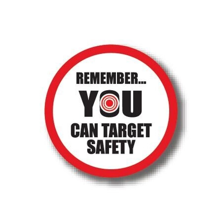 Ergomat 24in CIRCLE SIGNS - Remember YOU Can Target Safety DSV-SIGN 576 #0555 -UEN